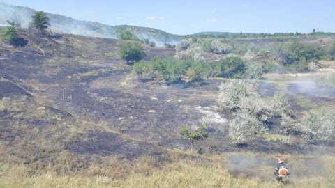 Buzău: Incendiu cu degajări mari de fum in comuna Podgoria. A fost emis mesaj RO-Alert 