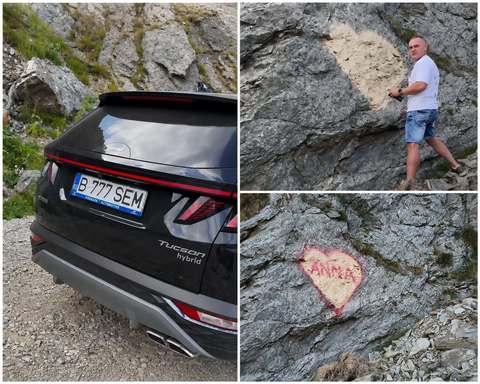 Val de reacţii dezaprobatoare pe internet după ce un bărbat a fost filmat desenând o declaraţie de dragoste unei femei Anna, pe o stâncă, în zona Trasfăgărăşan: ”Anna, ţine-ţi prostul acasă!” - VIDEO