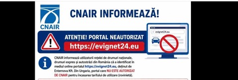 Avertisment CNAIR; Un portal din Ungaria vinde roviniete cu costuri suplimentare şi de până la 90 de euro, desi nu este autorizat de instituţie
