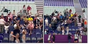 Timişoara: Cei doi bărbaţi care s-au luat la bătaie în tribunele unui meci de handbal junioare, identificaţi de poliţişti/ Unul dintre ei a fost reţinut