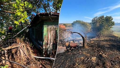 Giurgiu: Un incendiu de vegetaţie uscată a cuprins o locuinţă şi mai multe anexe/ Un bărbat a fost rănit în timp ce încerca să stingă focul