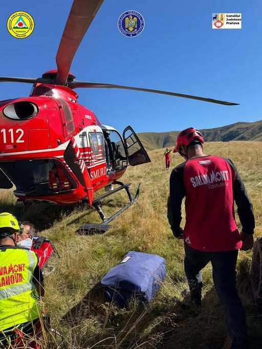 Bărbat rănit în timp ce practica enduro, în masivul Ciucaş. Victima, preluată de un elicopter SMURD