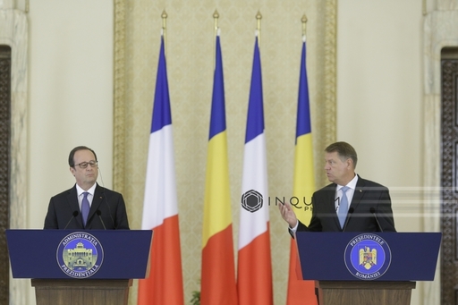 Iohannis şi Hollande vor intensificarea parteneriatului strategic. Hollande: Dorim ca Franţa să vină cu soluţii economice. FOTO