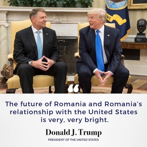 Trump a postat pe Facebook o imagine de la întâlnirea cu Iohannis spunând că a avut marea onoare de a-l primi la Casa Albă