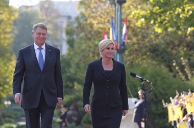 Preşedinta Croaţiei, Kolinda Grabar-Kitarović, şi-a început vizita la Bucureşti