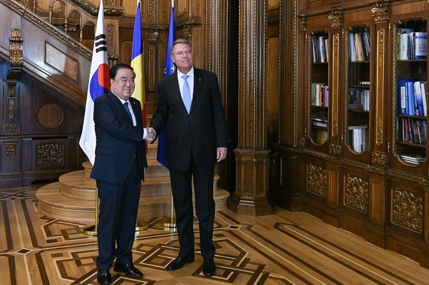 Preşedintele Iohannis l-a primit pe preşedintele Adunării Naţionale a Republicii Coreea