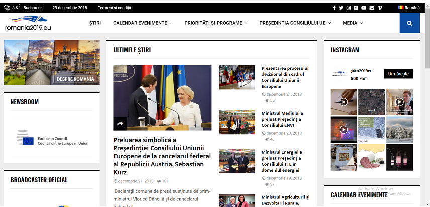 MAE a lansat site-ul oficial al Preşedinţiei României la Consiliul Uniunii Europene