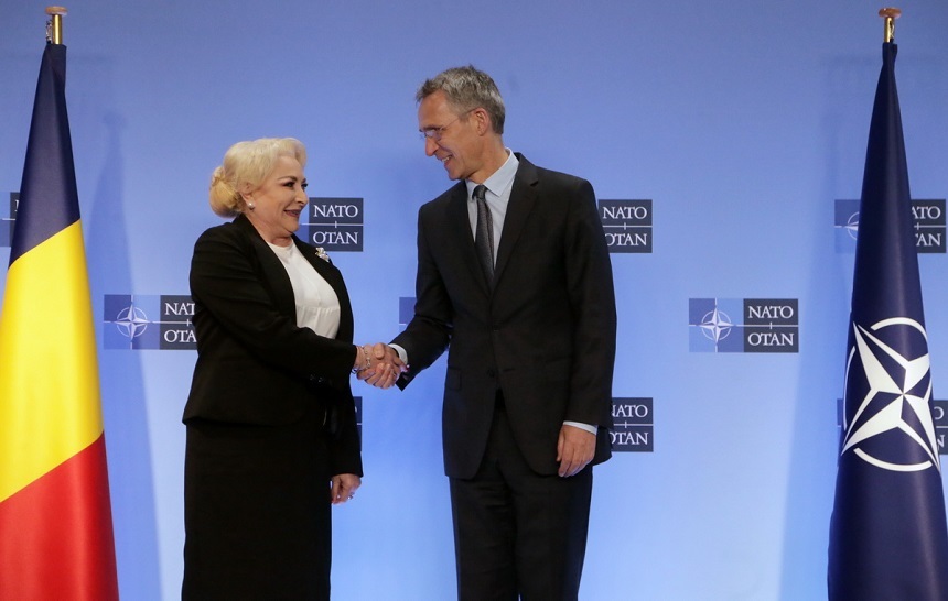 Viorica Dăncilă s-a întâlnit cu secretarul general al NATO