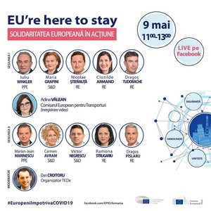 Eurodeputaţi participă la conferinţa online de Ziua Europei "EU're here to stay: Solidaritatea Europeană în Acţiune" - VIDEO