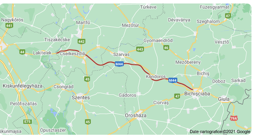 Ungaria intenţionează să extindă drumul expres M44 spre România