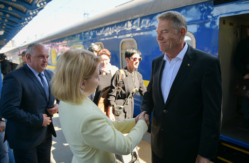 Preşedintele Klaus Iohannis a ajuns în gara din Kiev - FOTO, VIDEO