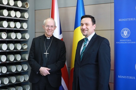 Discuţii ale secretarului de stat din MAE Traian Hristea cu Arhiepiscopul de Canterbury, Justin Welby: Biserica poate juca un rol pozitiv în eforturile de identificare a unor soluţii pentru conflictul din Ucraina