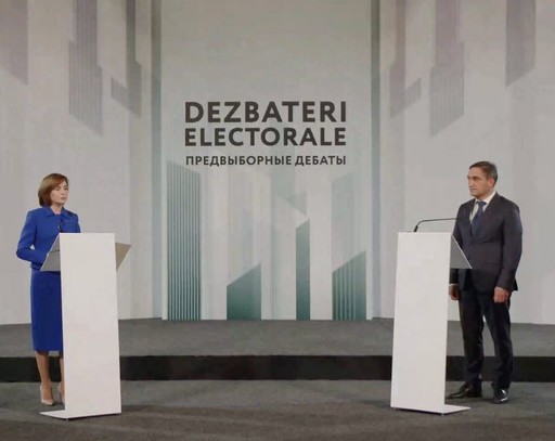 Relaţia cu România, în dezbaterea Maia Sandu - Stoianoglo - Stoianoglo: Practic cu România nu am realizat niciun proiect investiţional regional care ar putea apropia R. Moldova de UE/ Maia Sandu: Este o ofensă adusă românilor şi României - VIDEO
