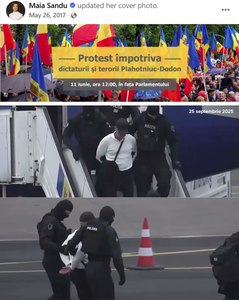 Maia Sandu, după extradarea lui Plahotniuc: Dacă nu renunţi când e greu şi continui să lupţi, până şi infractorii care păreau invincibili ajung în faţa justiţiei