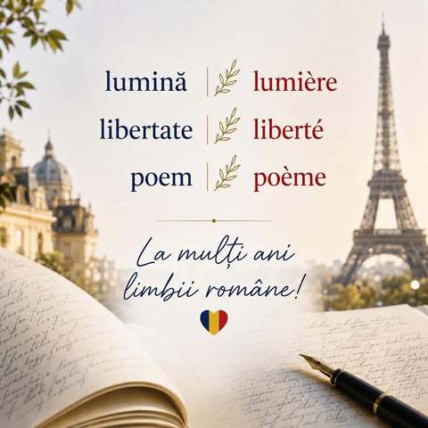 Ambasada Franţei, de Ziua Limbii Române: Celebrăm o limbă care ne apropie. Limbile pot fi punţi care unesc culturi şi oameni
