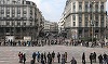 Trotuarele din centrul Bruxelles-ului au fost acaparate de mesaje de solidaritate 