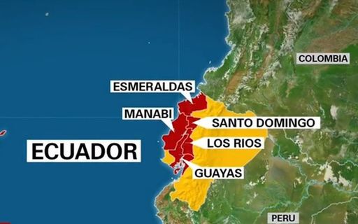 Bilanţul cutremurului din Ecuador a fost revizuit la 480 de morţi şi peste 2.500 de răniţi