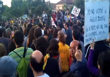 Mii de oameni au sărbătorit la Madrid cinci ani de la apariţia mişcării de protest Indignados