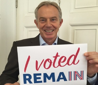 Blair a anunţat pe Twitter că a votat pentru rămânerea ţării sale în UE
