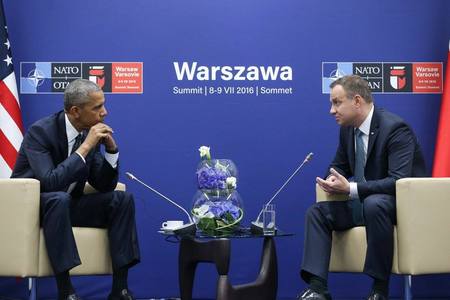 Preşedintele polonez Andrzej Duda îi mulţumeşte lui Barack Obama pentru consolidarea securităţii regiunii