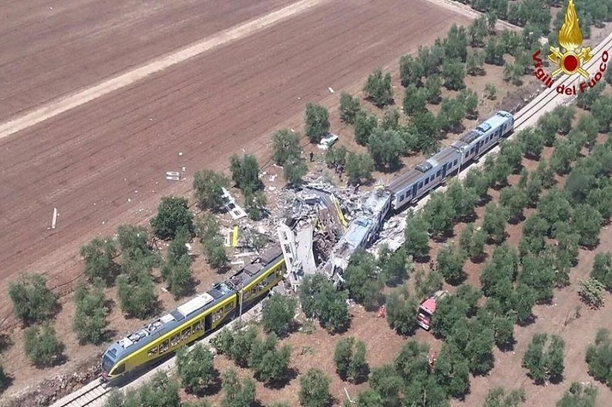 Bilanţul accidentului de tren din sudul Italiei a crescut la 10 morţi şi zeci de răniţi