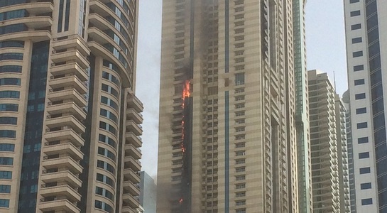 Incendiu la turnul Sulafa, un zgârie nori din Dubai