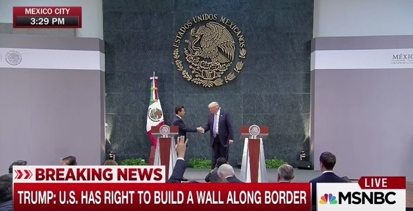 Trump: Am discutat cu preşedintele Nieto despre ridicarea zidului, nu despre cine plăteşte