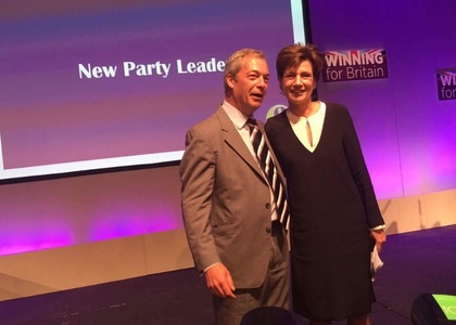 Eurodeputata Diane James, aleasă în locul lui Nigel Farage la conducerea Ukip