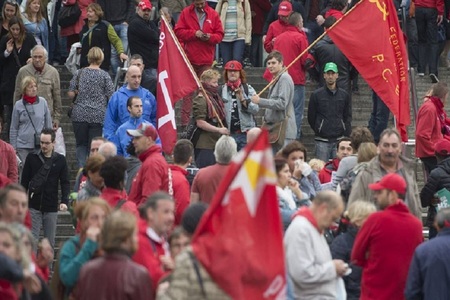 Zeci de mii de oameni au manifestat la Bruxelles împotriva măsurilor de austeritate