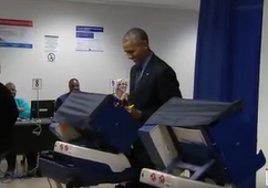 Obama a votat anticipat la Chicago