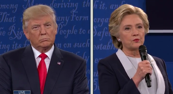 Clinton a câştigat dezbaterea de duminică, dar Trump a depăşit aşteptările, arată un sondaj CNN