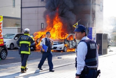 Autorităţile japoneze susţin că exploziile din parc au fost provocate de un pensionar sinucigaş