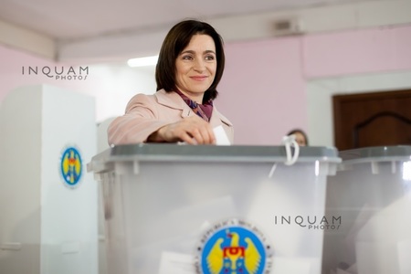 Candidata prooccidentală Maia Sandu spune că a votat "pentru a putea trăi o viaţă cu demnitate în Republica Moldova”