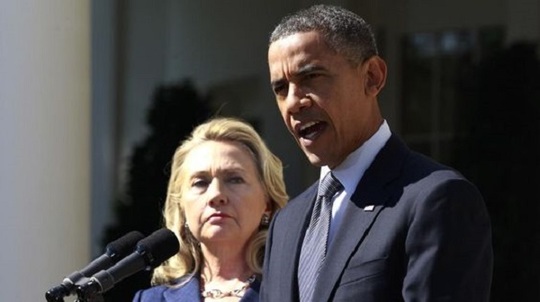 Hillary Clinton şi Barack Obama (Sursă: Twitter)