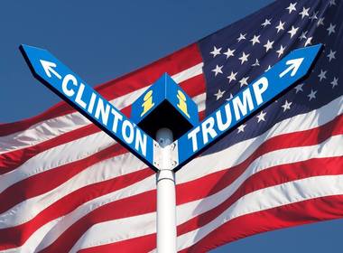 Clinton se bucură de susţinerea a 104 electori, iar Trump de susţinerea a 136 de electori