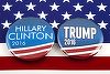 Trump a câştigat în 23 de state şi are susţinerea a 232 de electori; Clinton a obţinut  17 victorii şi 209 electori