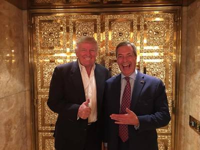 Nigel Farage l-a vizitat pe preşedintele republican în penthouse-ul său din Trump Tower