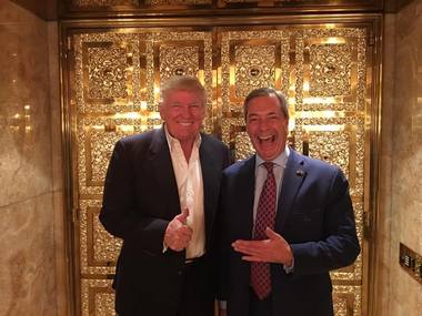 Nigel Farage l-a vizitat pe preşedintele republican în penthouse-ul său din Trump Tower