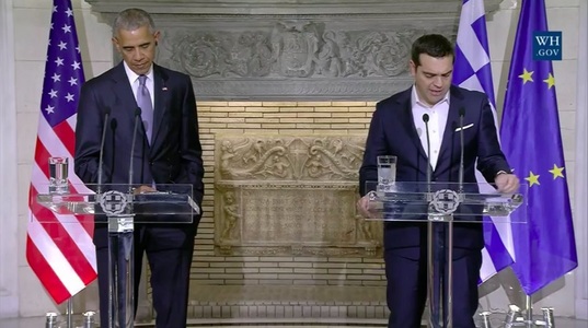 Obama a pledat pentru restructurarea datoriei Greciei în cursul vizitei sale la Atena