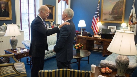 Biden a luat masa două ore cu Pence şi i-a promis ajutorul în orice moment al tranziţiei