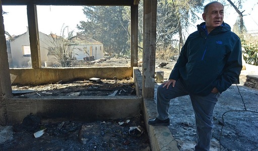 Incendiile de vegetaţie "provocate" în Israel, mai rele decât alte forme de atac terorist, denunţă Netanyahu