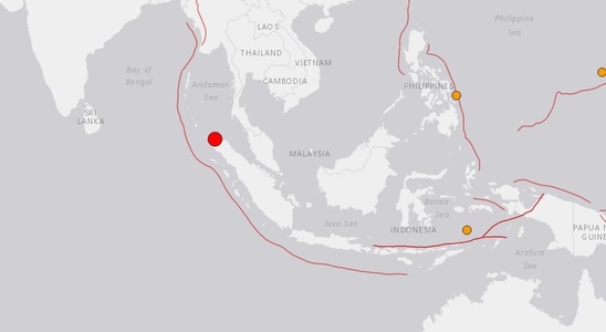 Un seism cu magnitudinea de 6,4 grade a zguduit coasta nordică a insulei Sumatra