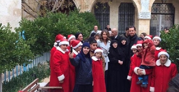 Bashar al-Assad a vizitat de Crăciun un orfelinat creştin