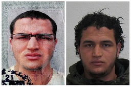 Anis Amri surprins de camerele de supraveghere ridicându-şi degetul într-un salut specific ISIS, după atentatul din Berlin