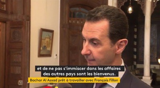 Discursul lui Fillon în dosarul sirian este ”binevenit”, spune al-Assad