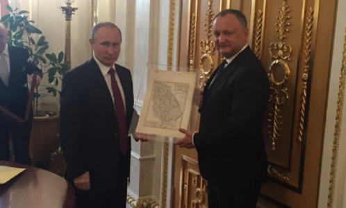 Dodon, despre harta Moldovei istorice, primite de la Putin: Jumătate din teritoriul României este al Moldovei!