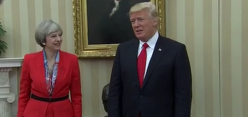 Premierul Theresa May, primul lider străin primit în Biroul Oval de noul preşedinte al Statelor Unite. Trump urmează să efectueze o vizită în Regatul Unit, la invitaţia reginei. UPDATE