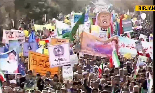 Sute de mii de iranieni au protestat faţă de Trump şi au scandat "Moarte Americii"