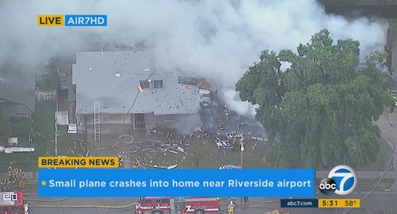 SUA: Patru morţi în urma prăbuşirii unui avion de mici dimenisiuni într-un cartier rezidenţial din Riverside, California