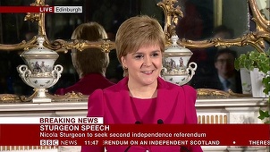 Nicola Sturgeon vrea un nou referendum pe tema independenţei Scoţiei undeva începând din toamna lui 2018 şi până în primăvara lui 2019